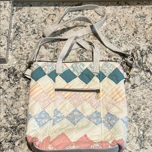 Handmade crossbody made from vintage quilt